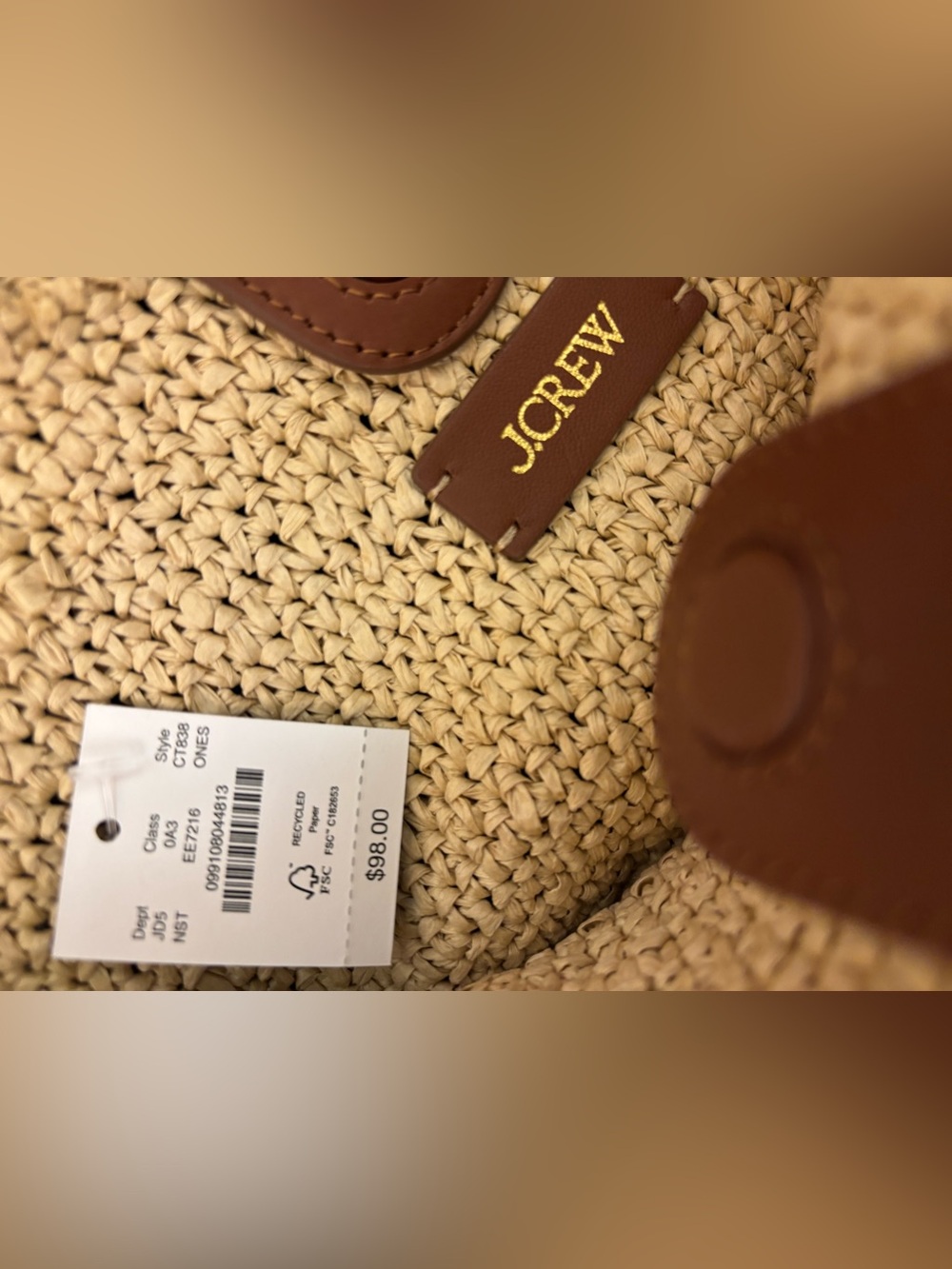 J. Crew Small handknotted straw tote - Picture 5 of 5